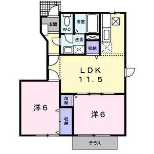 プラスペラティD【1階】の間取り