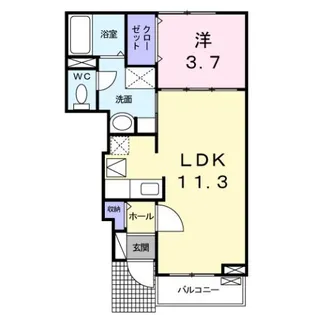エアリースクエア【1階】の間取り
