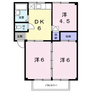 シティハイツエレガントA【2階】の間取り