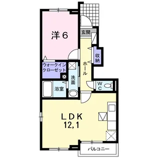 コンフォート・ヒラオ【1階】の間取り