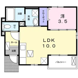 グランデール観音寺B【1階】の間取り