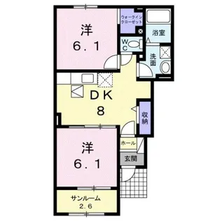 ラシュレⅡ【1階】の間取り