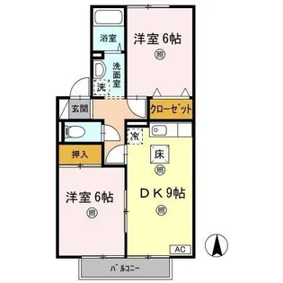 アリッサム21 B棟【1階】の間取り