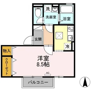 セジュール・ダンケ【1階】の間取り