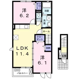 ラティナ クレール【2階】の間取り