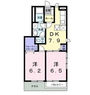 クレディ・タケウチ D【1階】の間取り