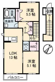 マレンドール【2階】の間取り