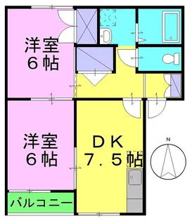 コートビレッジB【201号室】の間取り