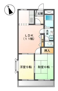 コンフォース亀山Ⅱ【2階】の間取り