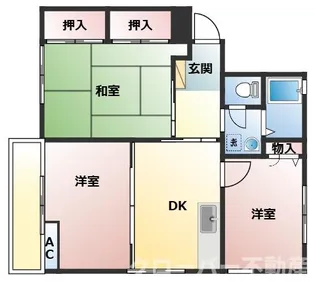 グリーンヒルわかばA【102号室】の間取り