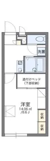 レオパレスデュ エヴァンジイル【221号室】の間取り
