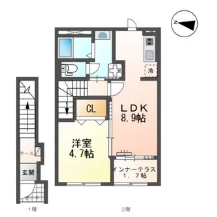 仮)スターテラスⅡ日吉台【2階】の間取り