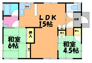 サンハイツワタナベ【101号室】の間取り