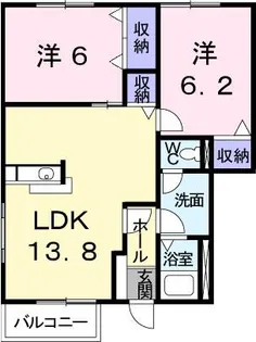 トゥジュールD【1階】の間取り