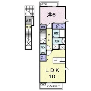 ボンジュルネⅠ【2階】の間取り