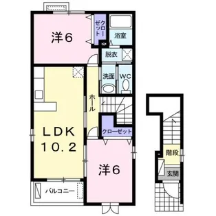 リバーサイドパイナス【2階】の間取り