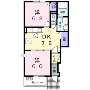 ルークス 勇峰D【1階】の間取り