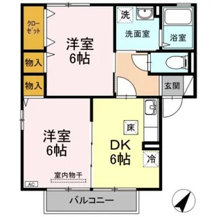 アンソレーヌ B棟【1階】の間取り