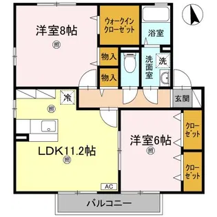 サンフラワー M・T【2階】の間取り