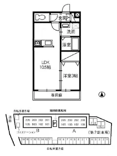 カンパーニャ エフ A【1階】の間取り