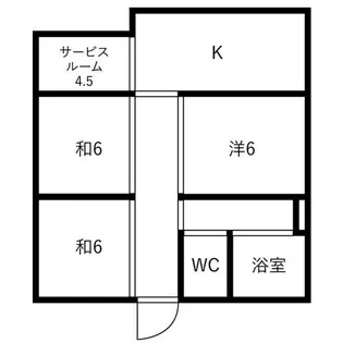 福家ハウス【1号室】の間取り