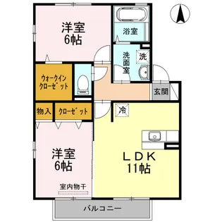 ルミエール手城 B【2階】の間取り