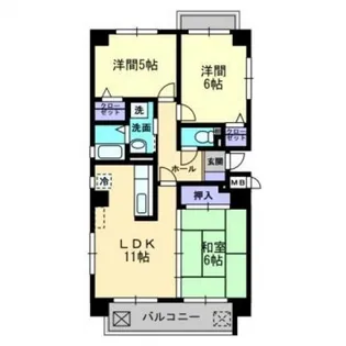 アーバン松浜【6階】の間取り