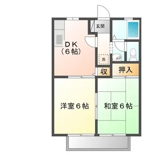 サンライフ野々浜B【101号室号室】の間取り