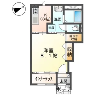 フィールドアップ雅【1階】の間取り