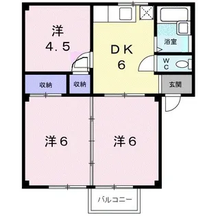 シティハイツみのかみA【2階】の間取り