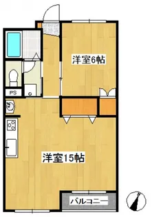 一本木ハイツ【1階】の間取り