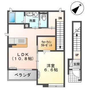ハッピーハイム【201号室】の間取り