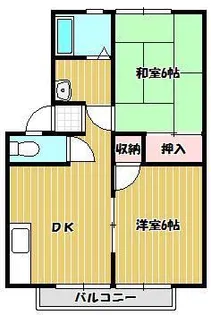 ハイツ瀬戸 B棟【1階】の間取り