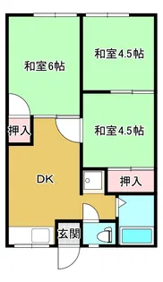 旭が丘ハイツ【2階】の間取り