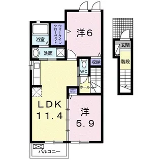 マウントビュー さくら【2階】の間取り