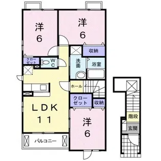 クリスタル C【2階】の間取り