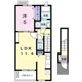 アルドール香西Ⅱ【2階】の間取り