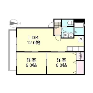 ゴールドクレスト【1階】の間取り