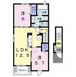 エクロールB【2階】の間取り
