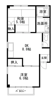 クレール美の浜 【C−3号室】の間取り