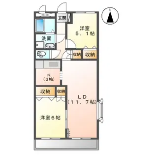 ルーエ 木太Ⅰ【1階】の間取り