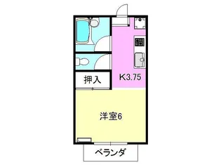 プレジールカタオカ【2階】の間取り