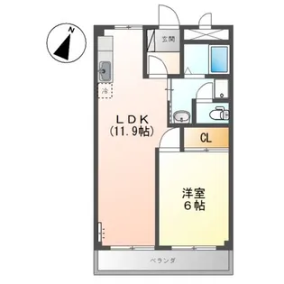 サニープレイス【1階】の間取り