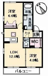 フェザンレーヴA棟【2階】の間取り
