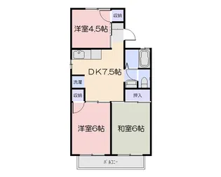 パストラル白石【A棟201号室】の間取り