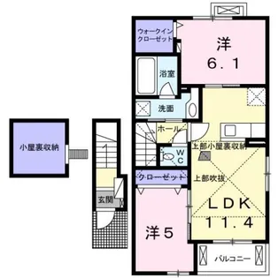 サンハイム今津B【2階】の間取り