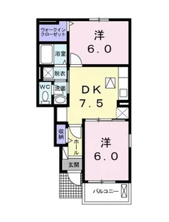 メゾン洪庵 A【1階】の間取り