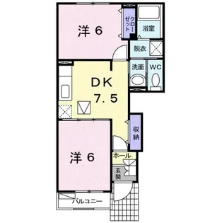 トラスト コート【1階】の間取り