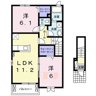 アグレアーブルⅠ【2階】の間取り