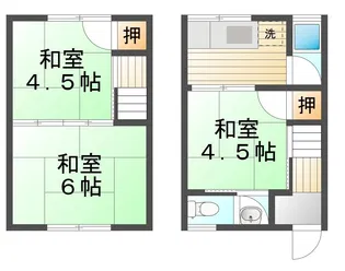 ラメゾン日比【5号室】の間取り